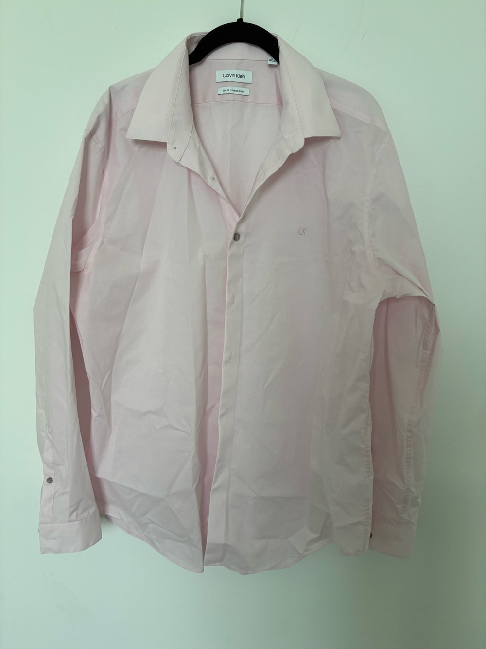 Calvin Klein Men's Light Pink Button-Front Shirt